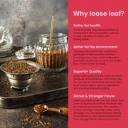 Gardenika Shop Bergamot Rooibos Tea, Herbal & Caffeine-Free - Organic & Kosher Loose Leaf Tea Maroon