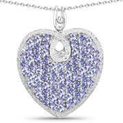 Bids.com 6.17 Carat Genuine Tanzanite .925 Sterling Silver Pendant Pendants White Smoke