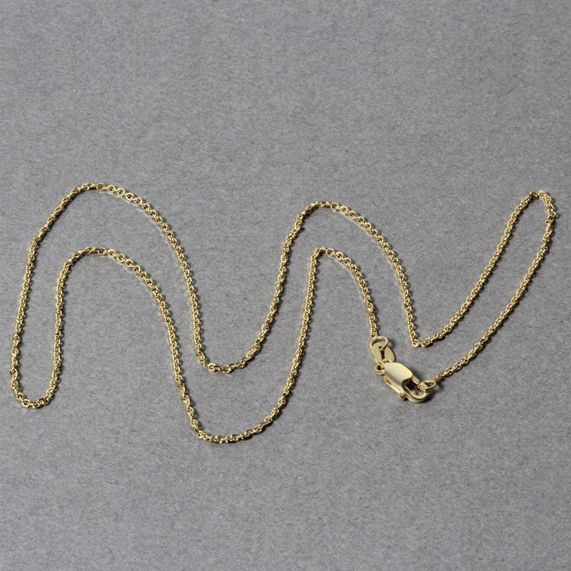 Bids.com 14k Yellow Gold Diamond Cut Cable Link Chain 1.1mm Necklaces Dark Gray 16 / Yellow Gold,18 / Yellow Gold,20 / Yellow Gold,24 / Yellow Gold,One / Yellow Gold