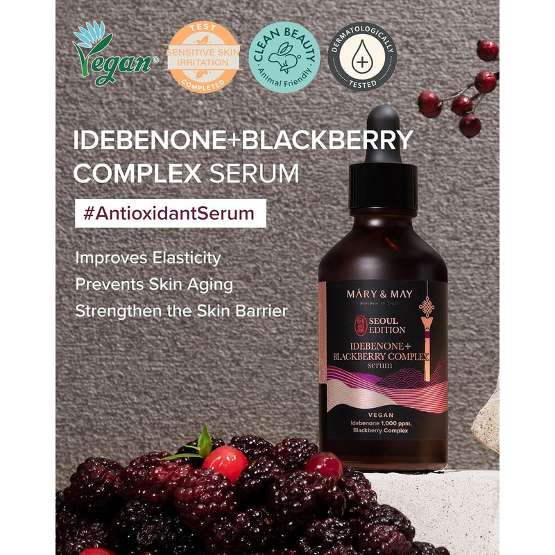 AsiaBeautyMall Mary & May Vegan Idebenone+ Blackberry Complex Serum Serum Dim Gray