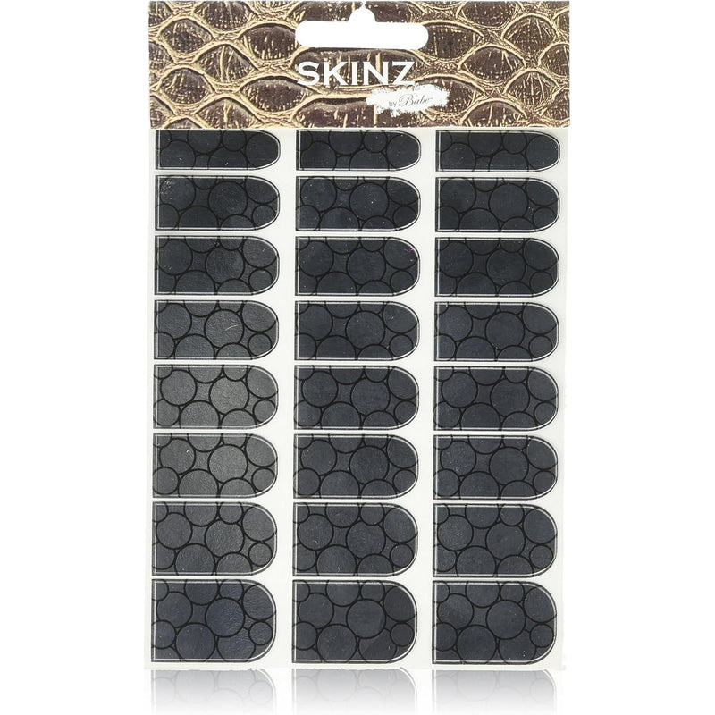 VIP Extensions Skinz Nail Decals, Silver Circles (24 ct) Nail Art Dark Slate Gray