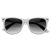 zeroUV Classic Retro Large Colorful Horned Rim Sunglasses 2767 Sunglasses White Smoke White