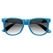 zeroUV Classic Retro Large Colorful Horned Rim Sunglasses 2767 Sunglasses White Smoke Blue