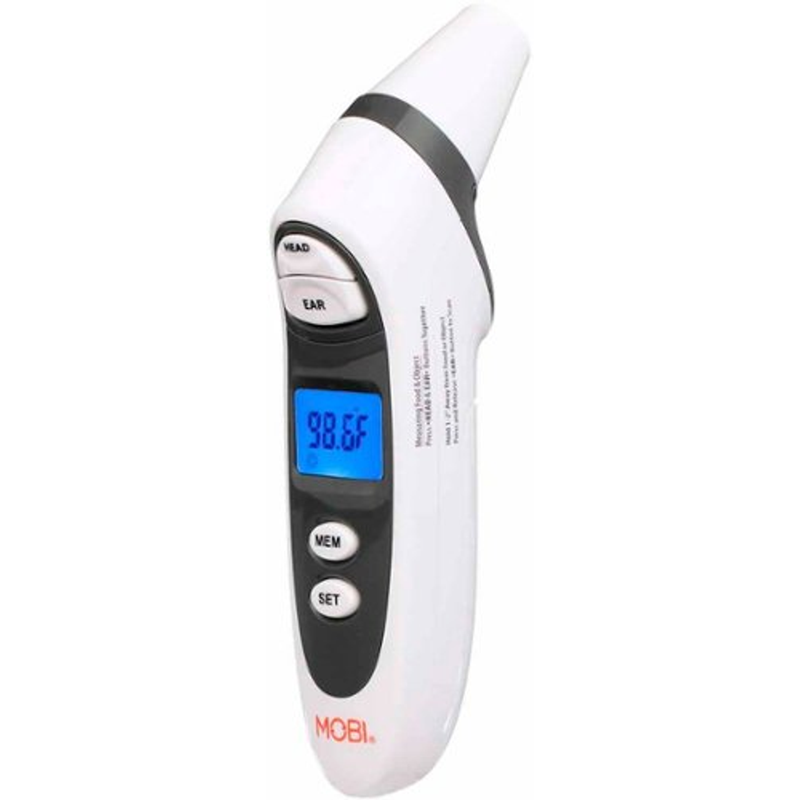 Mobi Mobi Prime Ear & Forehead Thermometer With Food And Bottle Readings (70121) Baby Health White Smoke