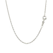 Bids.com 14k White Gold Round Cable Link Chain 1.5mm Necklaces White Smoke 16 / White Gold,17 / White Gold,18 / White Gold,20 / White Gold