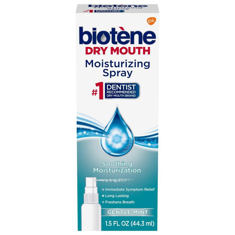 Biotene Biotene Moisturizing Dry Mouth Spray, Gentle Mint - 1.5 Fl Oz Oral Care White Smoke