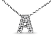 Bids.com 10K White Gold Diamond Accent "A" Initial Bubble Pendant Necklace Necklaces White Smoke White.Gold / 18 / A,White.Gold / 18 / B,White.Gold / 18 / C,White.Gold / 18 / D,White.Gold / 18 / E,White.Gold / 18 / F,White.Gold / 18 / G,White.Gold / 18 / H,White.Gold / 18 / J,White.Gold / 18 / K,White.Gold / 18 / L,White.Gold / 18 / M,White.Gold / 18