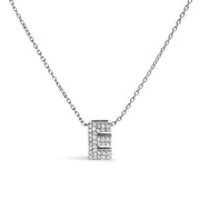 Bids.com 10K White Gold Diamond Accent "A" Initial Bubble Pendant Necklace Necklaces White Smoke White.Gold / 18 / E