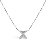 Bids.com 10K White Gold Diamond Accent "A" Initial Bubble Pendant Necklace Necklaces White Smoke White.Gold / 18 / X