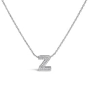 Bids.com 10K White Gold Diamond Accent "A" Initial Bubble Pendant Necklace Necklaces White Smoke White.Gold / 18 / Z