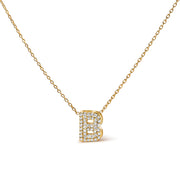 Bids.com 10K White Gold Diamond Accent "A" Initial Bubble Pendant Necklace Necklaces White Smoke Yellow.Gold / 18 / B
