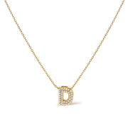 Bids.com 10K White Gold Diamond Accent "A" Initial Bubble Pendant Necklace Necklaces White Smoke Yellow.Gold / 18 / D
