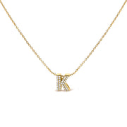 Bids.com 10K White Gold Diamond Accent "A" Initial Bubble Pendant Necklace Necklaces White Smoke Yellow.Gold / 18 / K