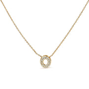 Bids.com 10K White Gold Diamond Accent "A" Initial Bubble Pendant Necklace Necklaces White Smoke Yellow.Gold / 18 / O