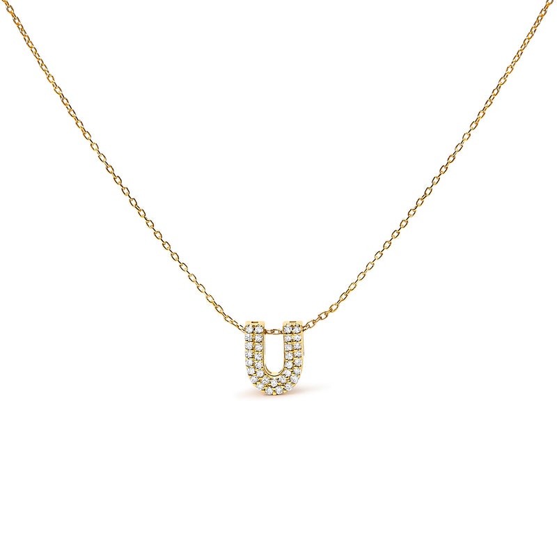 Bids.com 10K White Gold Diamond Accent "A" Initial Bubble Pendant Necklace Necklaces White Smoke Yellow.Gold / 18 / U