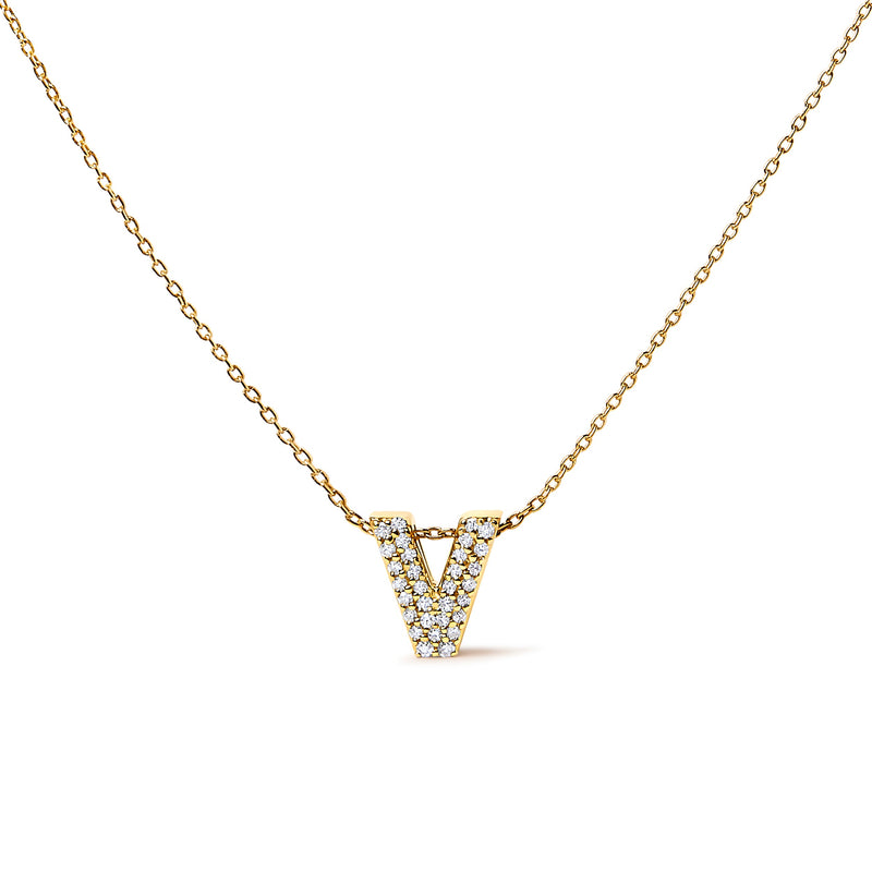 Bids.com 10K White Gold Diamond Accent "A" Initial Bubble Pendant Necklace Necklaces White Smoke Yellow.Gold / 18 / V