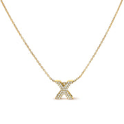 Bids.com 10K White Gold Diamond Accent "A" Initial Bubble Pendant Necklace Necklaces White Smoke Yellow.Gold / 18 / X