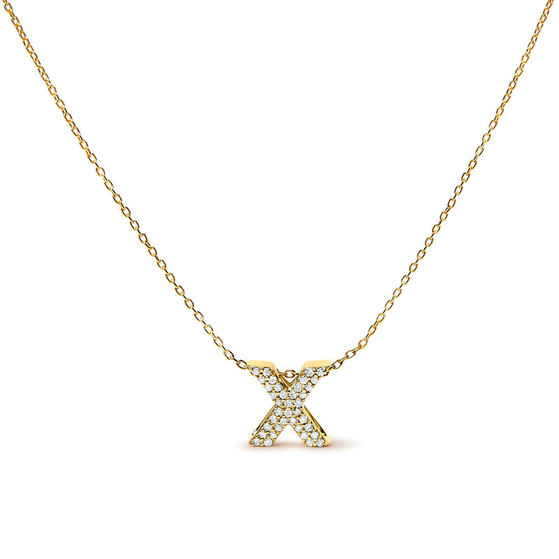 Bids.com 10K White Gold Diamond Accent "A" Initial Bubble Pendant Necklace Necklaces White Smoke Yellow.Gold / 18 / X