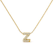 Bids.com 10K White Gold Diamond Accent "A" Initial Bubble Pendant Necklace Necklaces White Smoke Yellow.Gold / 18 / Z