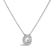 Bids.com 10K White Gold Diamond Accent "A" Initial Bubble Pendant Necklace Necklaces White Smoke White.Gold / 18 / G