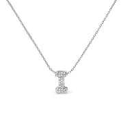 Bids.com 10K White Gold Diamond Accent "A" Initial Bubble Pendant Necklace Necklaces White Smoke White.Gold / 18 / I