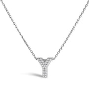 Bids.com 10K White Gold Diamond Accent "A" Initial Bubble Pendant Necklace Necklaces White Smoke White.Gold / 18 / Y