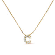 Bids.com 10K White Gold Diamond Accent "A" Initial Bubble Pendant Necklace Necklaces White Smoke Yellow.Gold / 18 / C