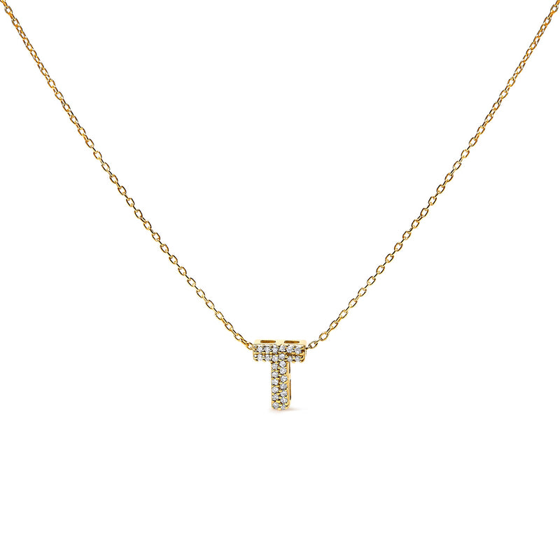 Bids.com 10K White Gold Diamond Accent "A" Initial Bubble Pendant Necklace Necklaces White Smoke Yellow.Gold / 18 / T
