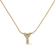Bids.com 10K White Gold Diamond Accent "A" Initial Bubble Pendant Necklace Necklaces White Smoke Yellow.Gold / 18 / Y