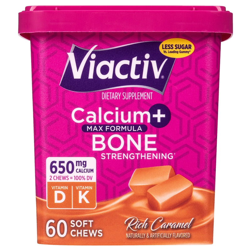 Viactiv Viactiv Calcium + Bone Strengthening Soft Chews, Rich Caramel, 60 Count Vitamins & Supplements White Smoke