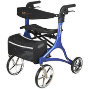 RIO Medical Supplies Rhythm Healthcare 10" Caster Crescendo Rollator White Smoke Matte Blue
