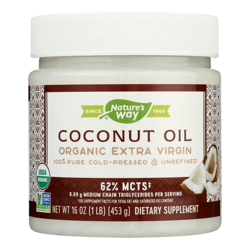 Nature's Way Nature's Way Organic Unrefined Extra Virgin Coconut Oil - 16 Oz Cooking Oils Lavender