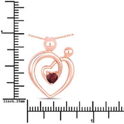 Bids.com 0.32 Carat Genuine Garnet .925 Sterling Silver Pendant Pendants White Smoke size 18.00