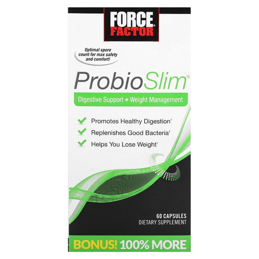 Force Factor Force Factor ProbioSlim, Digestive Support + Weight Management, 60 Capsules Vitamins & Supplements White Smoke