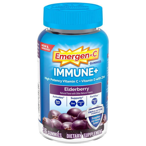 Emergen-C Emergen-C® Immune+ Elderberry Gummies Vitamins & Supplements Deep Sky Blue