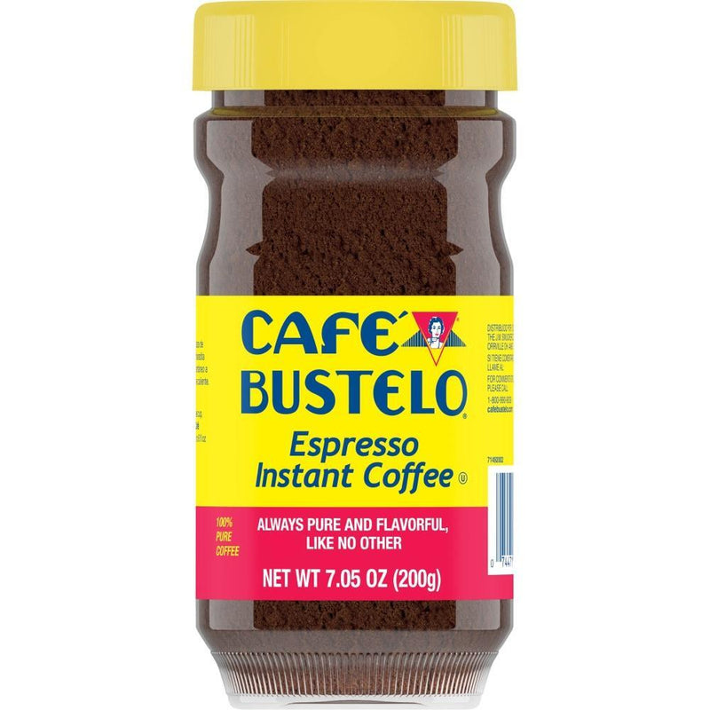 Cafe Bustelo Cafe Bustelo Café Espresso Style Dark Roast Instant Coffee, 7.05 Oz Coffee Sandy Brown