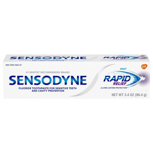 Sensodyne Sensodyne Rapid Relief Sensitive Toothpaste, Mint - 3.4 Ounces Toothpaste White Smoke