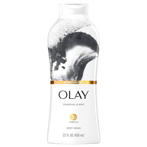 Olay Olay Body Wash, Charcoal & Mint, Hydrating Glow 22 Fl Oz Body Wash White Smoke