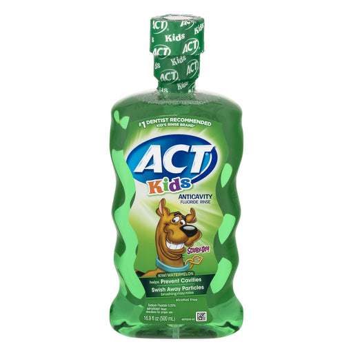 ACT ACT Kids Anticavity Fluoride Rinse Scooby-Doo! Kiwi Watermelon Mouthwash White Smoke