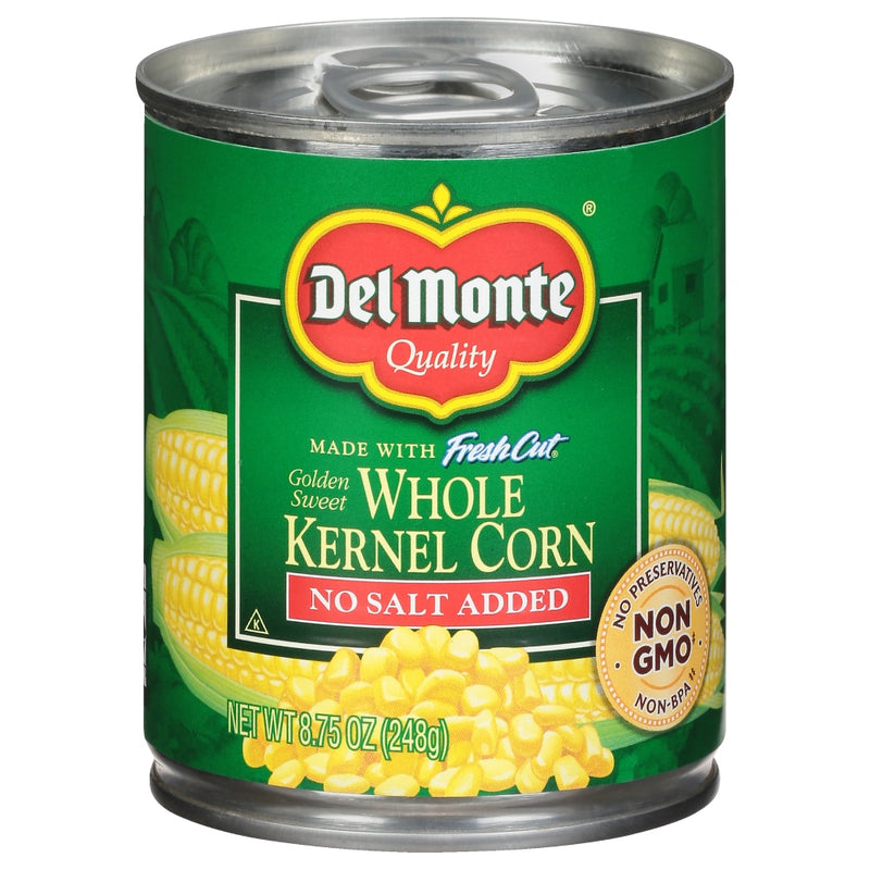 Del Monte Del Monte Fresh Cut Golden Sweet Whole Kernel Corn No Salt Added Soups & Broths Dark Green