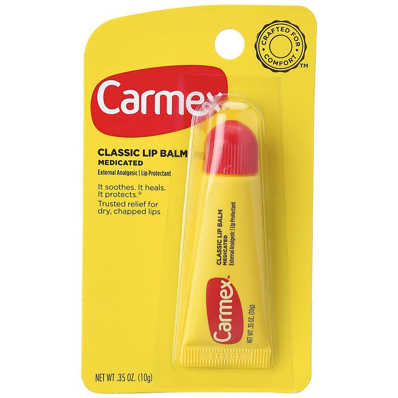 Carmex Carmex Classic Medicated Lip Balm Tube, Original, 0.35 Oz Lip Balms & Treatments Sandy Brown