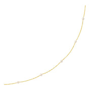 Bids.com 14k Yellow Gold Necklace with White Pearls Necklaces White Smoke 16 / Yellow Gold,18 / Yellow Gold