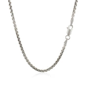 Bids.com 2.4mm 14k White Gold Round Box Chain Necklaces White Smoke 16 / White Gold,18 / White Gold,20 / White Gold,24 / White Gold