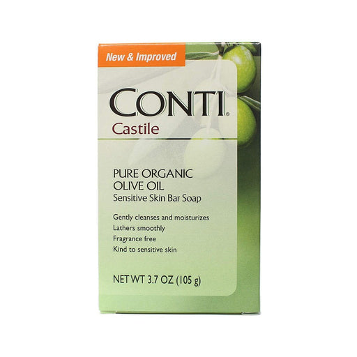 Conti Castile Conti Castile Soap, Pure Organic Olive Oil Bar for Sensitive Skin, 3.7 oz Bath & Body Light Gray