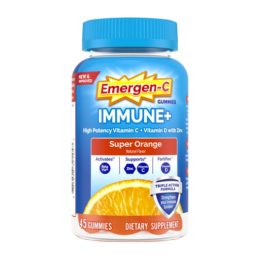 Emergen-C Emergen-C® Immune+ Triple Action – Super Orange Gummies Vitamins & Supplements White Smoke