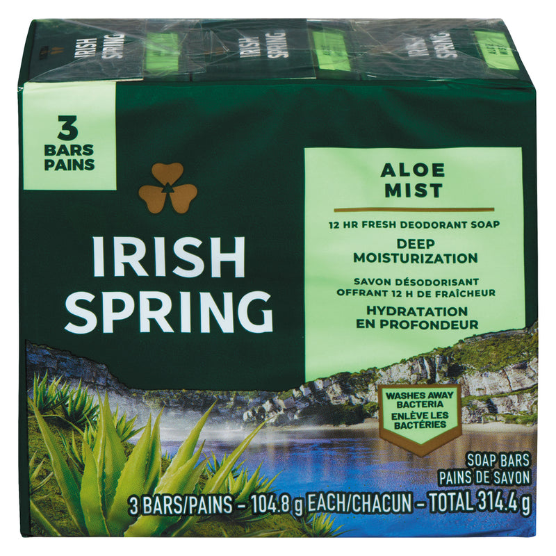 Irish Spring Irish Spring Aloe Mist Deodorant Bar Soap For Men, 3.7 Oz Bar Soap Dark Slate Gray