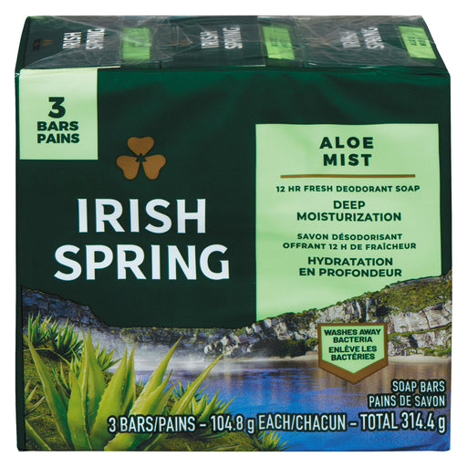 Irish Spring Irish Spring Aloe Mist Deodorant Bar Soap For Men, 3.7 Oz Bar Soap Dark Slate Gray