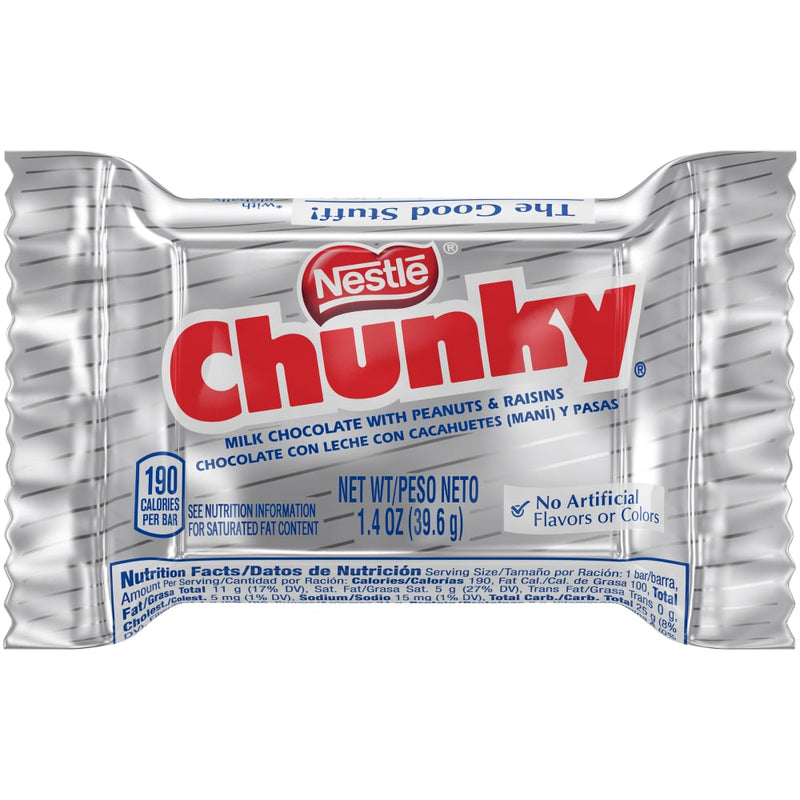 Chunky Chunky Nestle Candy Bar Milk Chocolate - 1.4 Oz Ea X Candy & Chocolate White Smoke