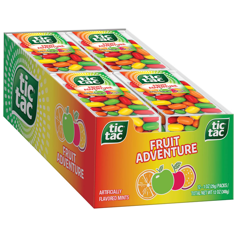 Tic Tac Tic Tac Fruit Adventure Mints 12-1 Oz. Tubs Candy & Chocolate White Smoke