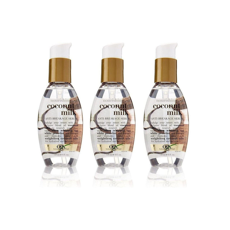 OGX OGX Anti Breakage Serum, Nourishing + Coconut Milk 4 Fl Oz Health & Beauty White Smoke